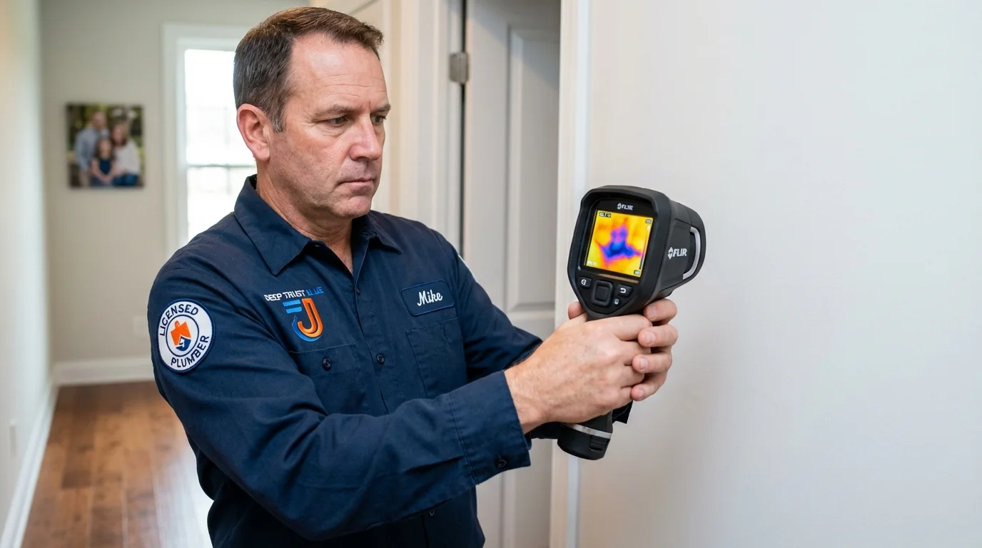 Thermal imaging leak detection by Johns Plumbing LLC in Chatham